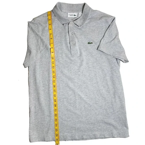 Lacoste Sport | Men | Heather Gray Short Sleeve Sport Polo Shirt | Size L - Picture 3 of 10